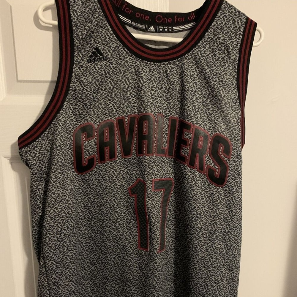 Cleveland Cavaliers Adidas Gray Static Jersey Anderson Varejao Size Medium M